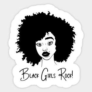 Black Girls Rock, Natural Hair, African American Black Woman Sticker